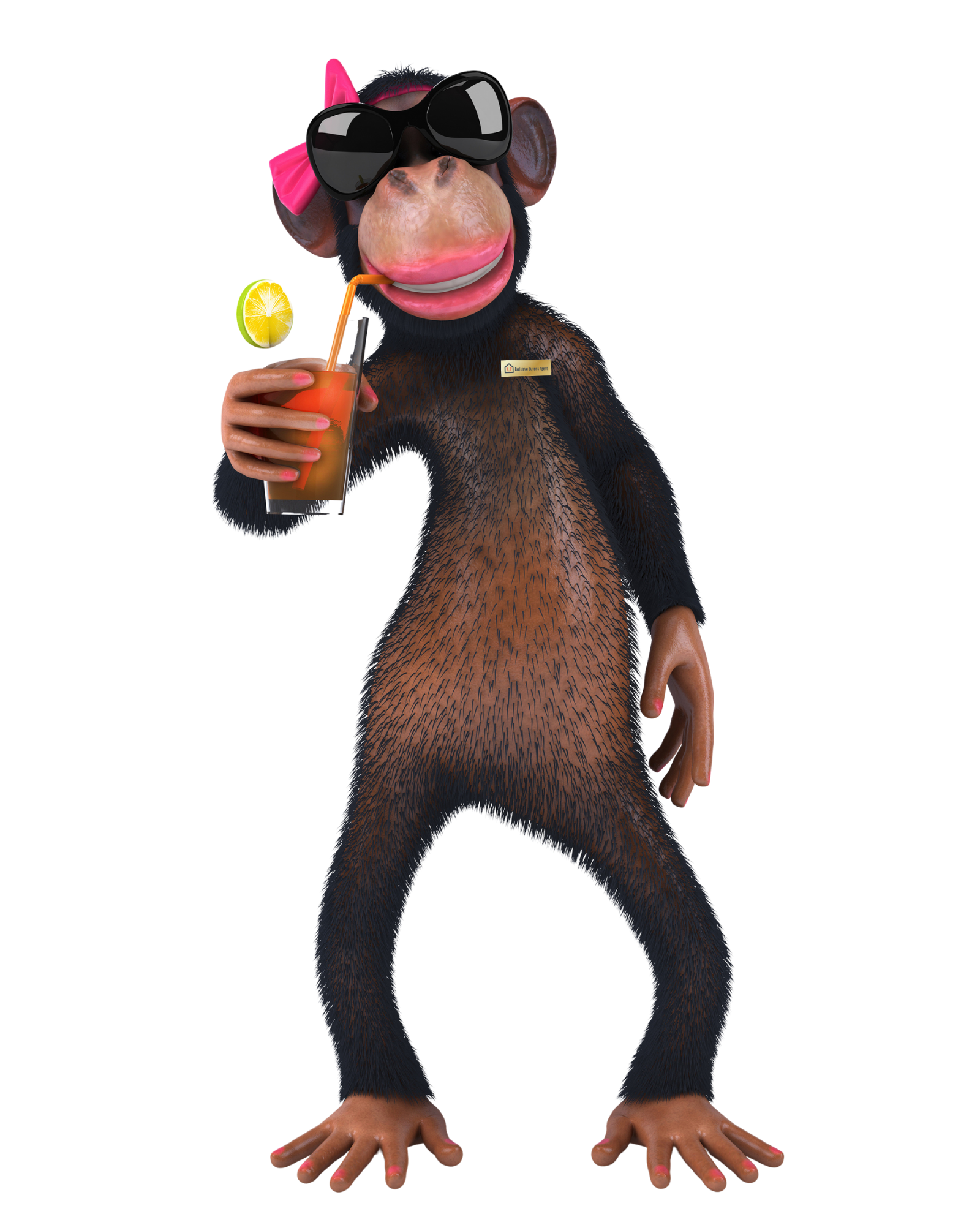 Copy of green bow peace monkey (18)